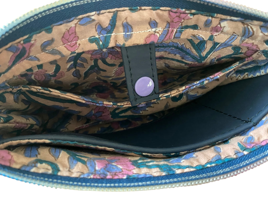 100% Leather Wristlet with Removable Wrist & Crossbody Strap