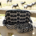 Black & White Zebra Crossbody/Shoulder Bag, Multi Pockets, CC Slots 11 x 6