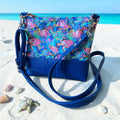 Small essentials faux leather and croc Crossbody, interior zip pocket