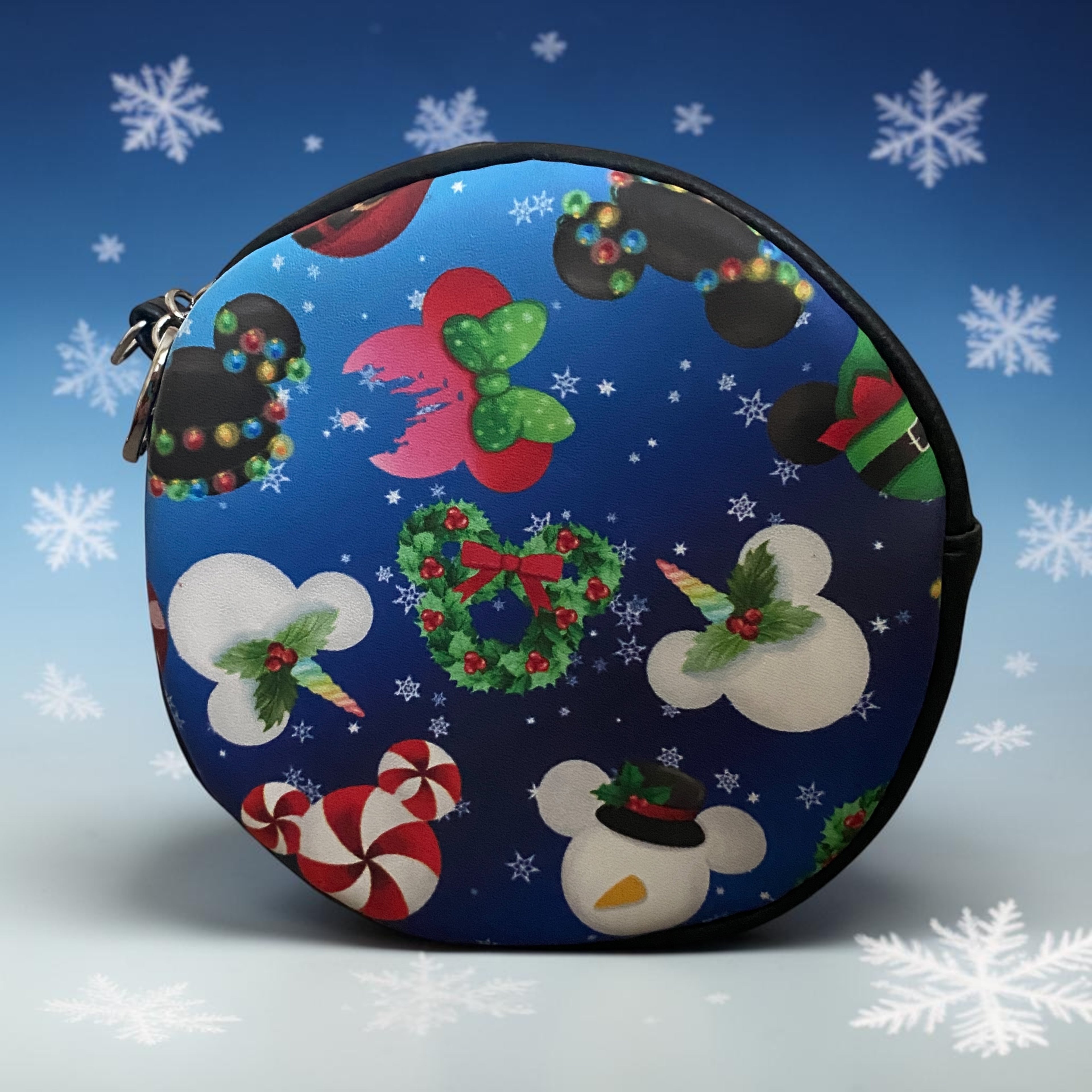 Holiday Themed Mouse Ears Wristlet Bag