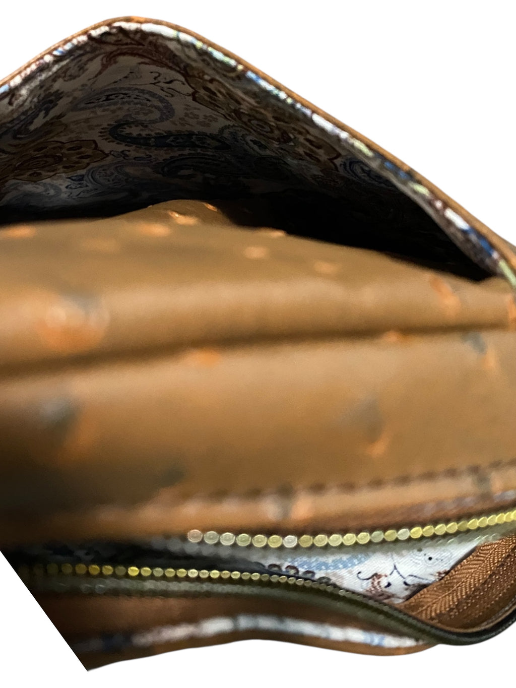 Faux Ostrich Teardrop Chest/Back Bag