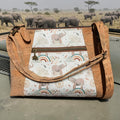 Cork & Vinyl Elephant  Crossbody/Shoulder Bag, 2 Pockets           10.5 x 8 x 3