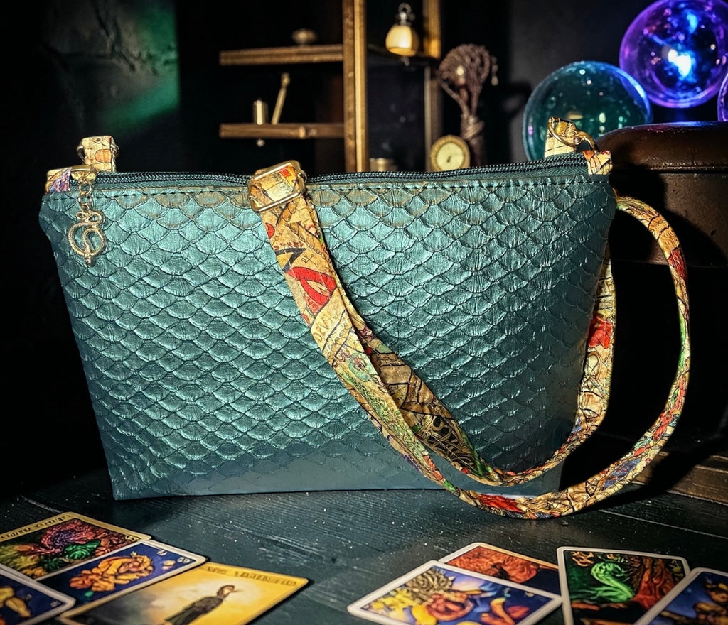 Emerald Green Reptile Scale Crossbody