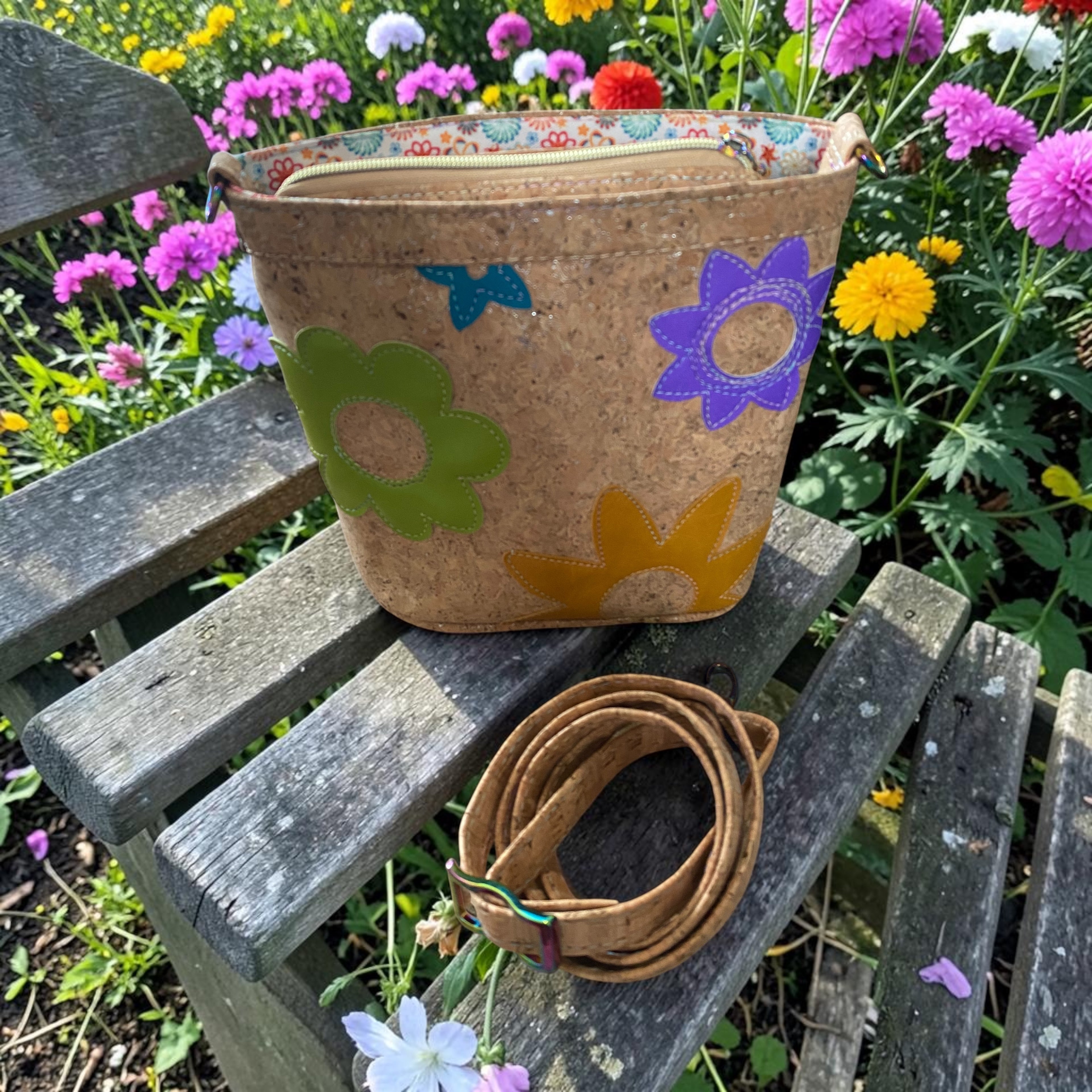 Cork & Vinyl Bucket Bag