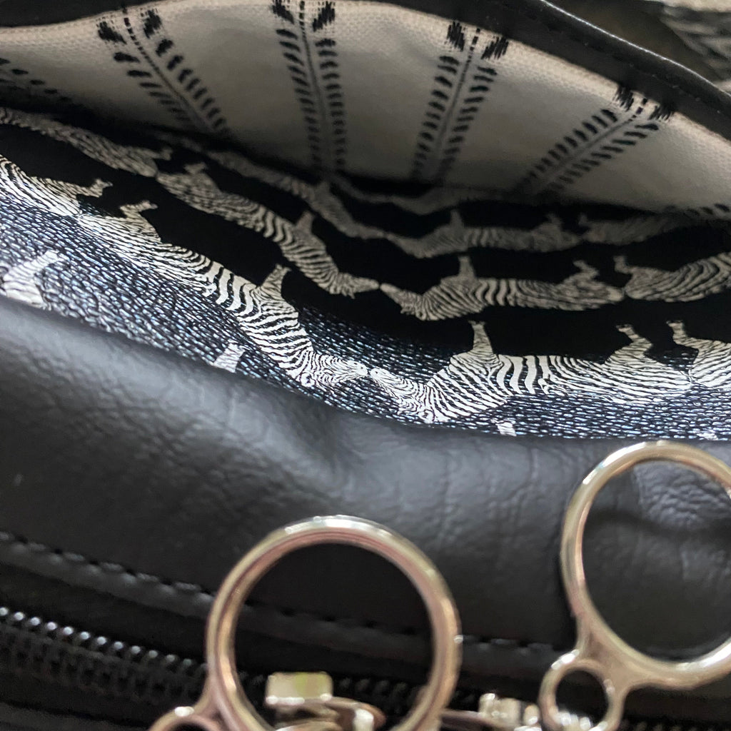 Black & White Zebra Crossbody/Shoulder Bag, Multi Pockets, CC Slots 11 x 6