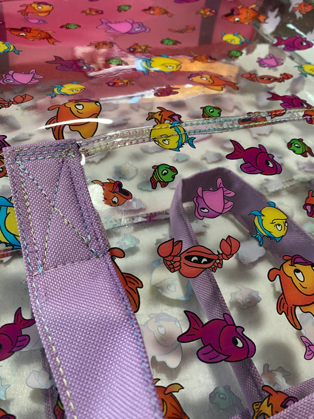 Oversized Clear & Jelly Vinyl Beach/Pool Bag 17w x 17h x 6d