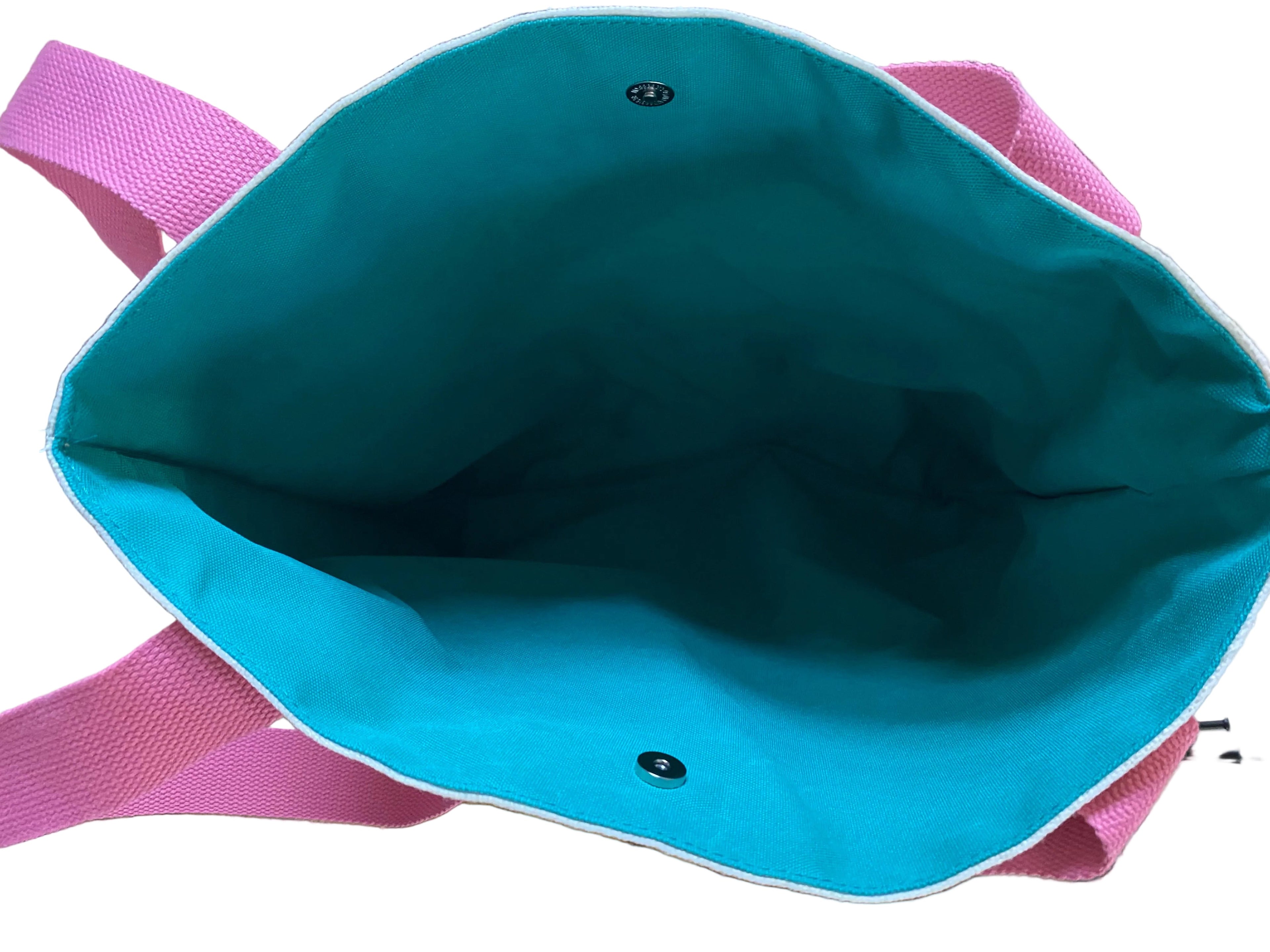 Christmas Flamingo Tote w/ Embroidery