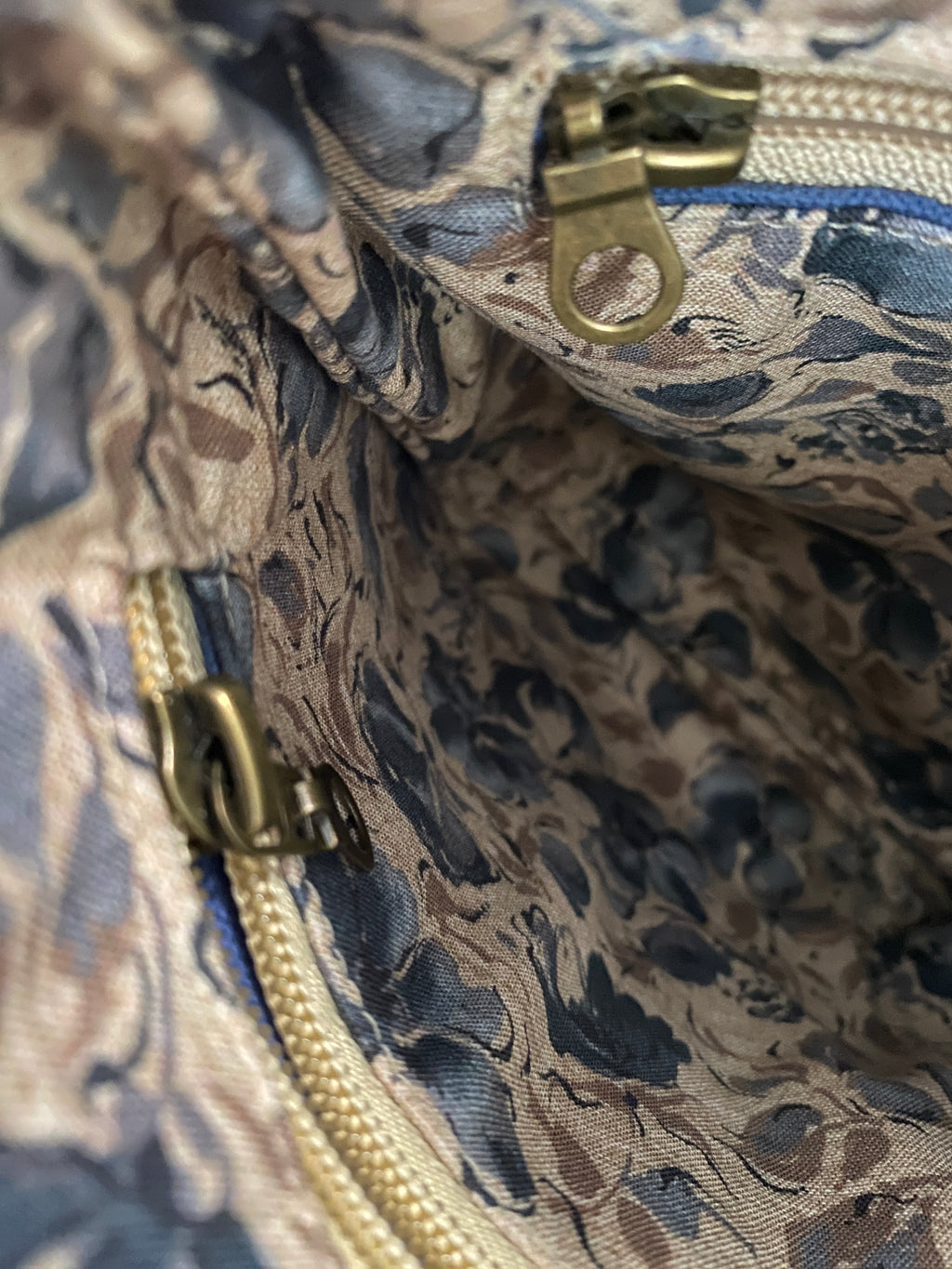 Cork & Faux Lambskin Crossbody/Shoulder Bag, 2 Zip Pockets, 10w x 10h