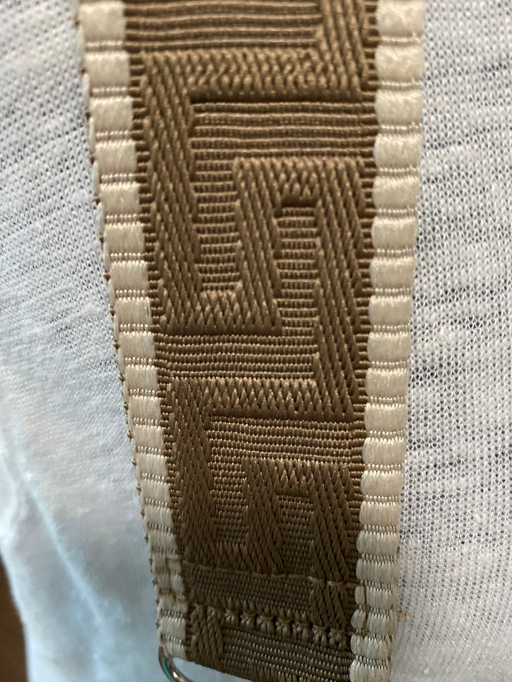 Faux Ostrich Teardrop Chest/Back Bag