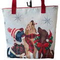 Christmas Labradors Tote w/ Embroidery