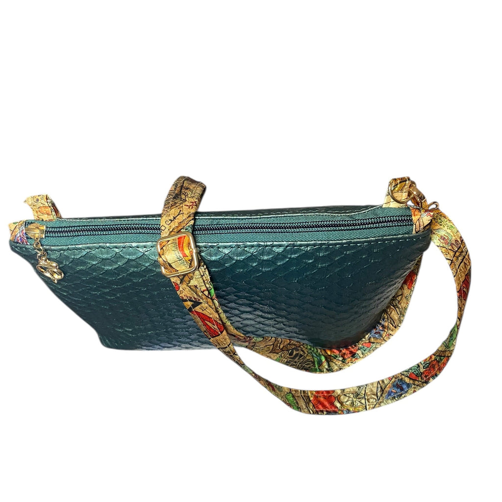 Emerald Green Reptile Scale Crossbody