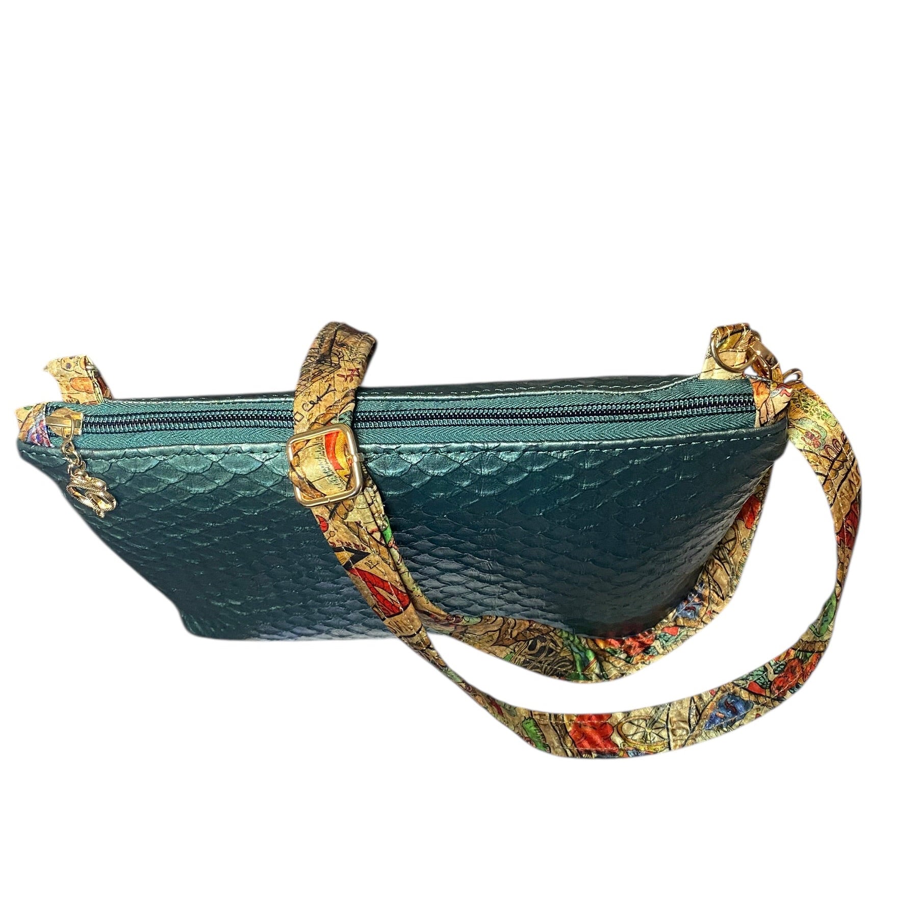 Emerald Green Reptile Scale Crossbody