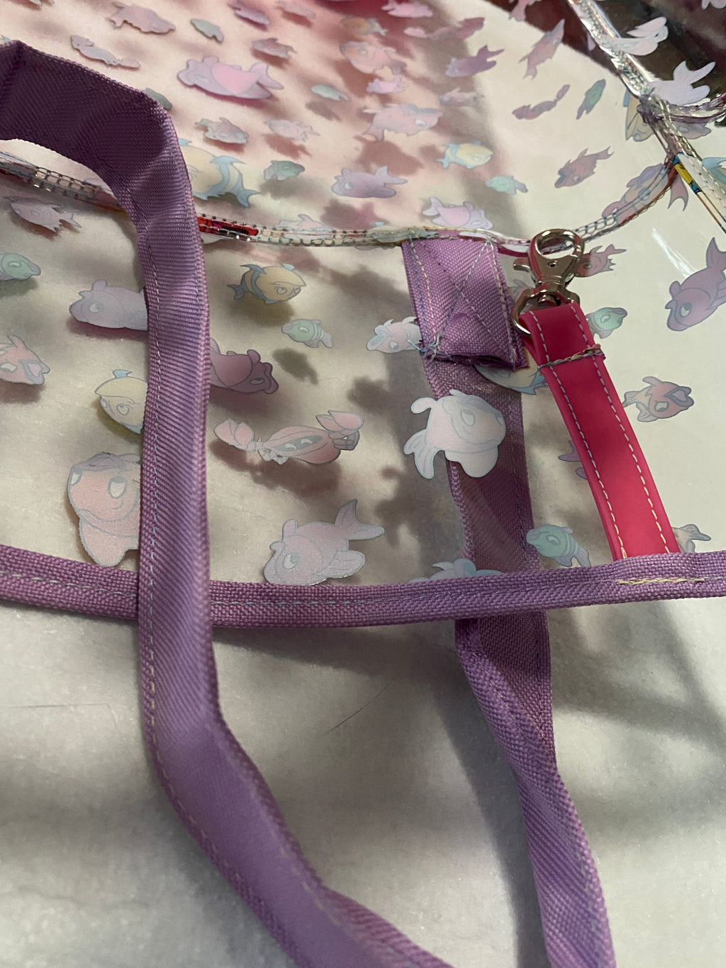Oversized Clear & Jelly Vinyl Beach/Pool Bag 17w x 17h x 6d