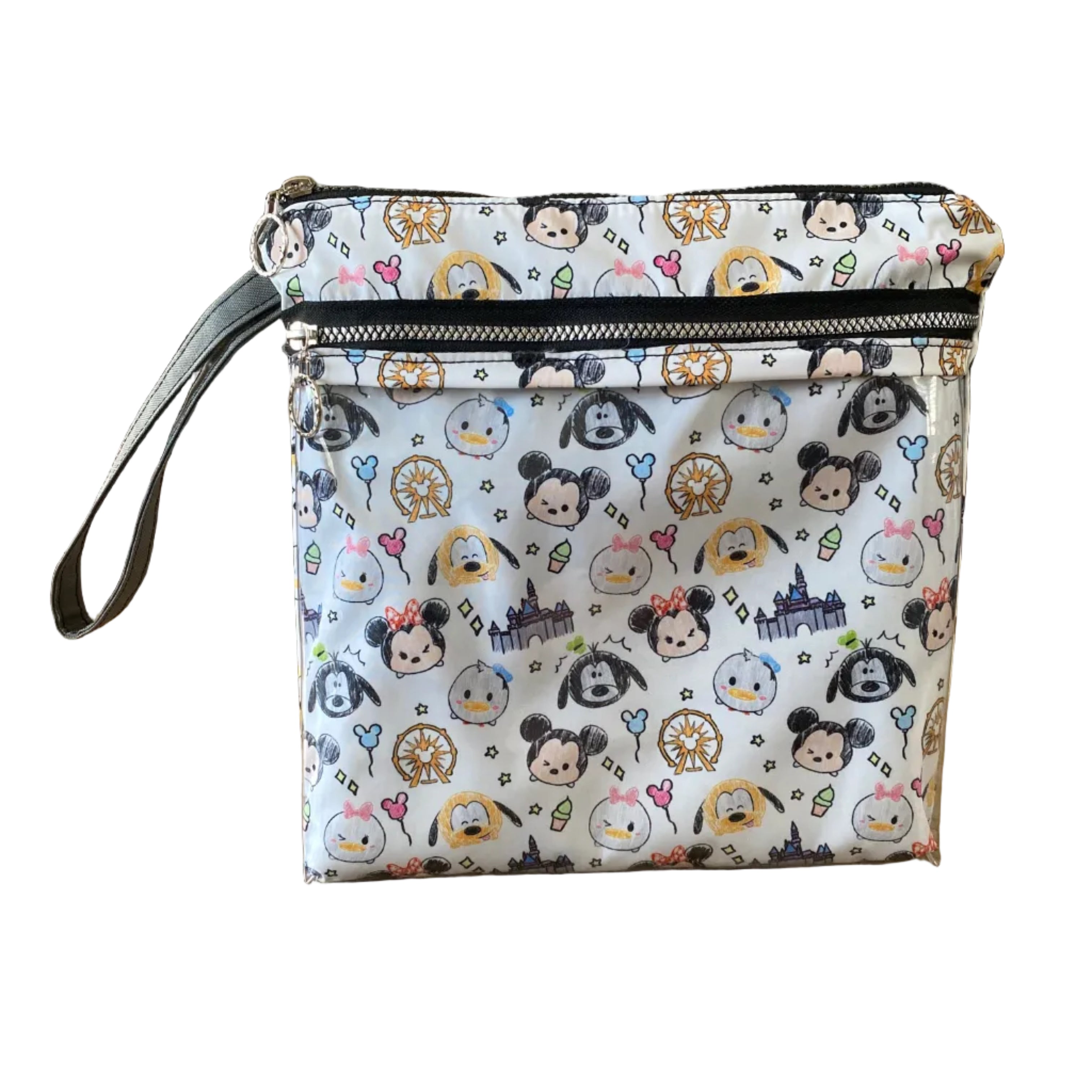 Dry Bags; 2 Zip Compartments, Beach, Pool, Stroller, Car Multiple Uses 12x12