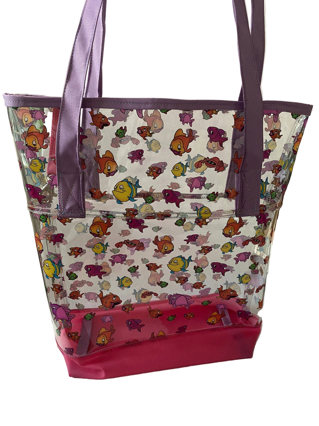Oversized Clear & Jelly Vinyl Beach/Pool Bag 17w x 17h x 6d