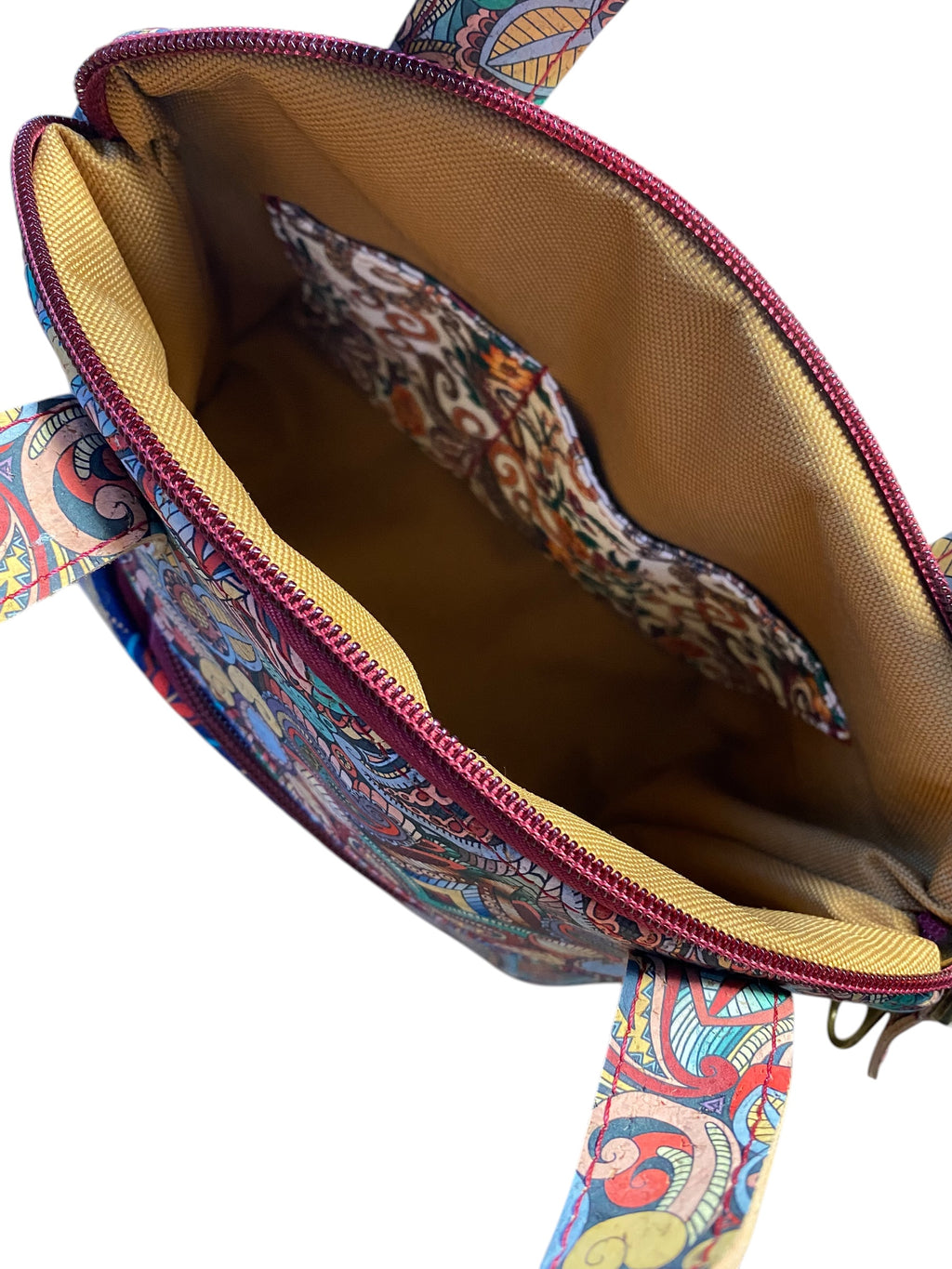 Cork Top Handle Handbag with Detachable Shoulder/Crossbody Strap, Pockets 8x10x4