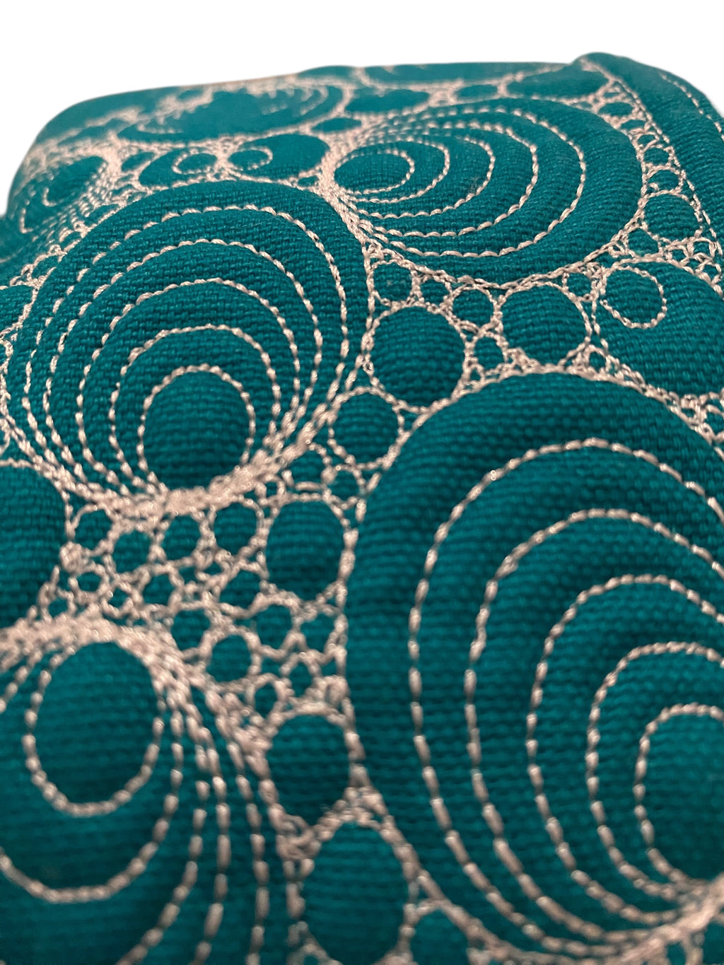 Embroidered Cotton Canvas Phone Bag