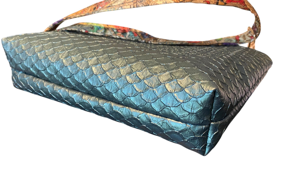 Emerald Green Reptile Scale Crossbody