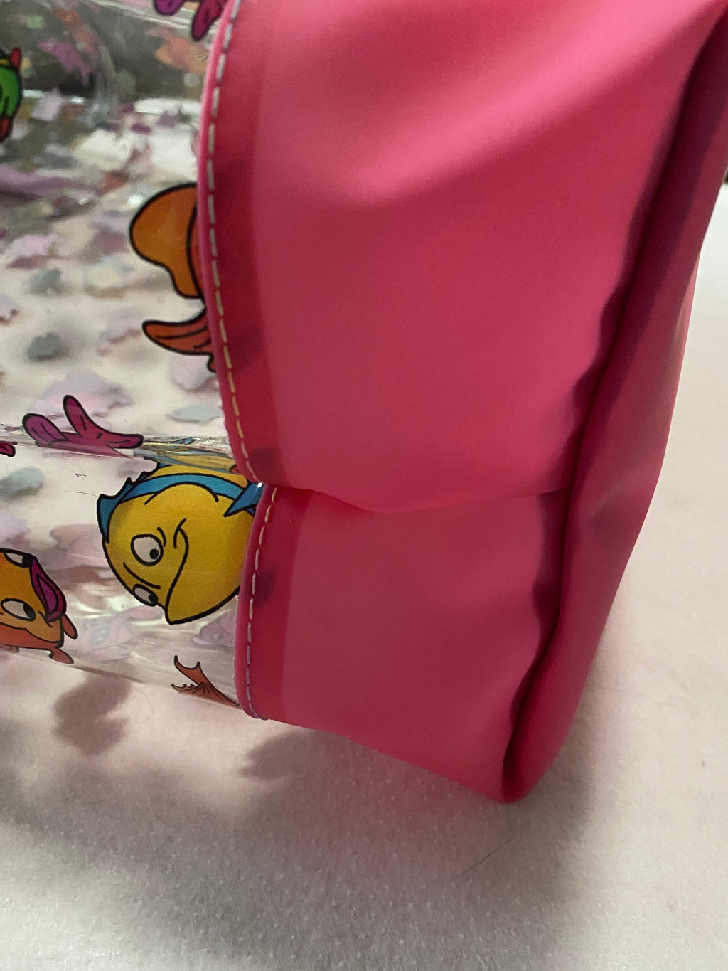 Oversized Clear & Jelly Vinyl Beach/Pool Bag 17w x 17h x 6d