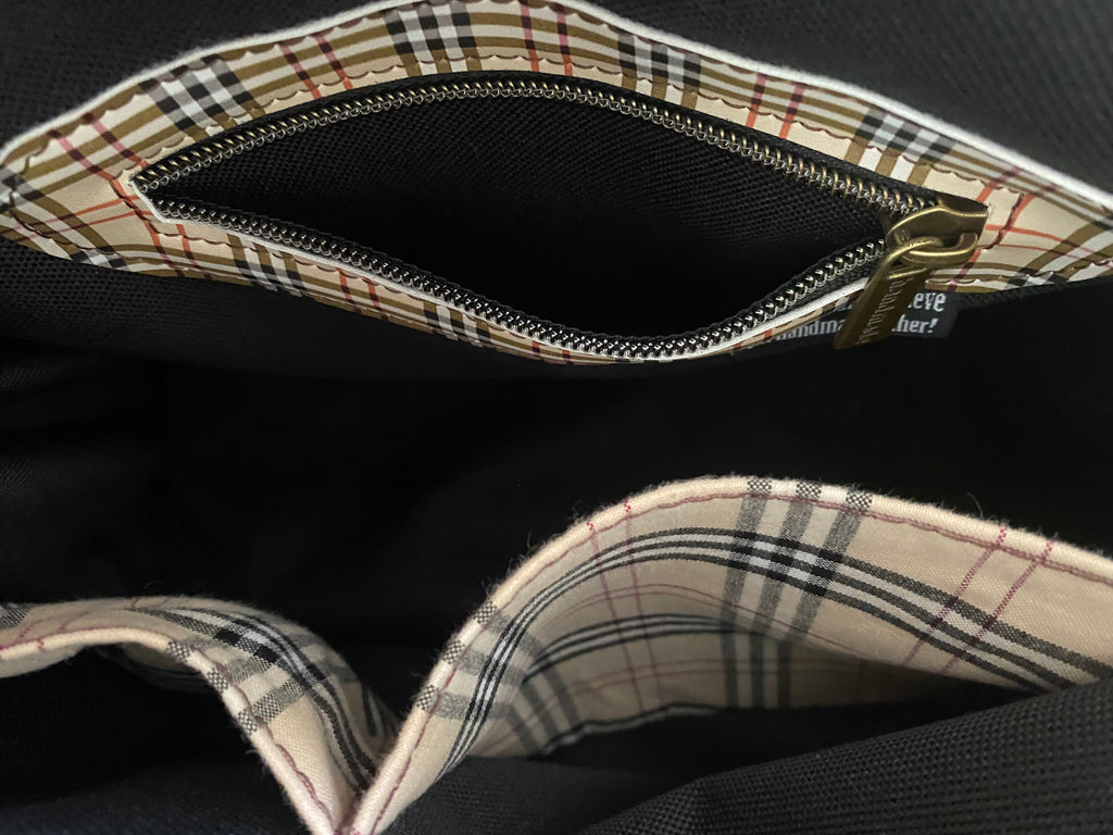 Plaid Camel Domed Bag, Pockets, Handles, Straps 13x8x6