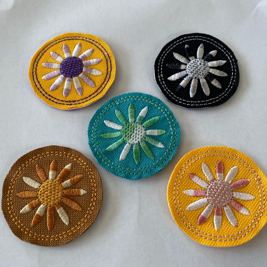 Set of 5 Decorative Embroidered Magnets