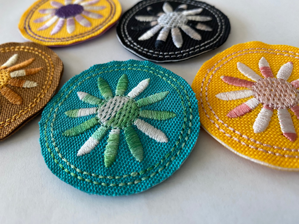 Set of 5 Decorative Embroidered Magnets