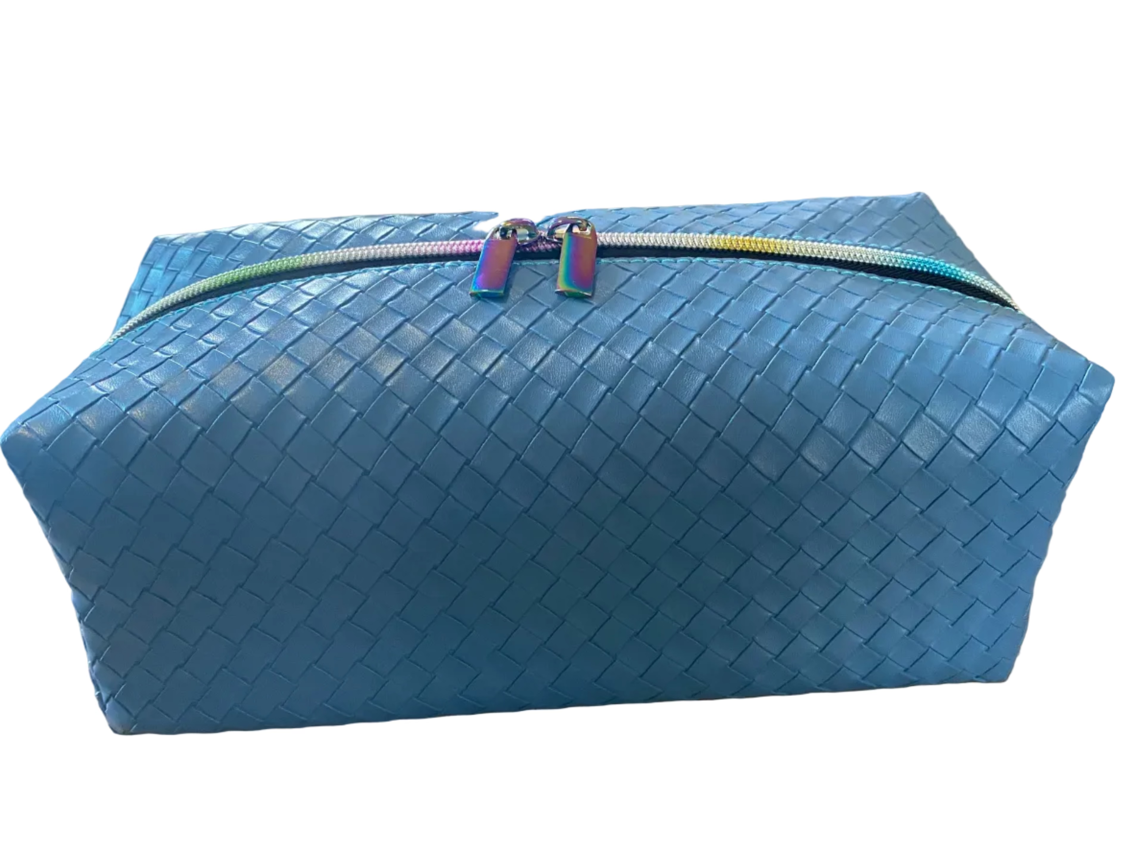 Large Vinyl Basketweave Cosmetic/Accessory/Storage Case