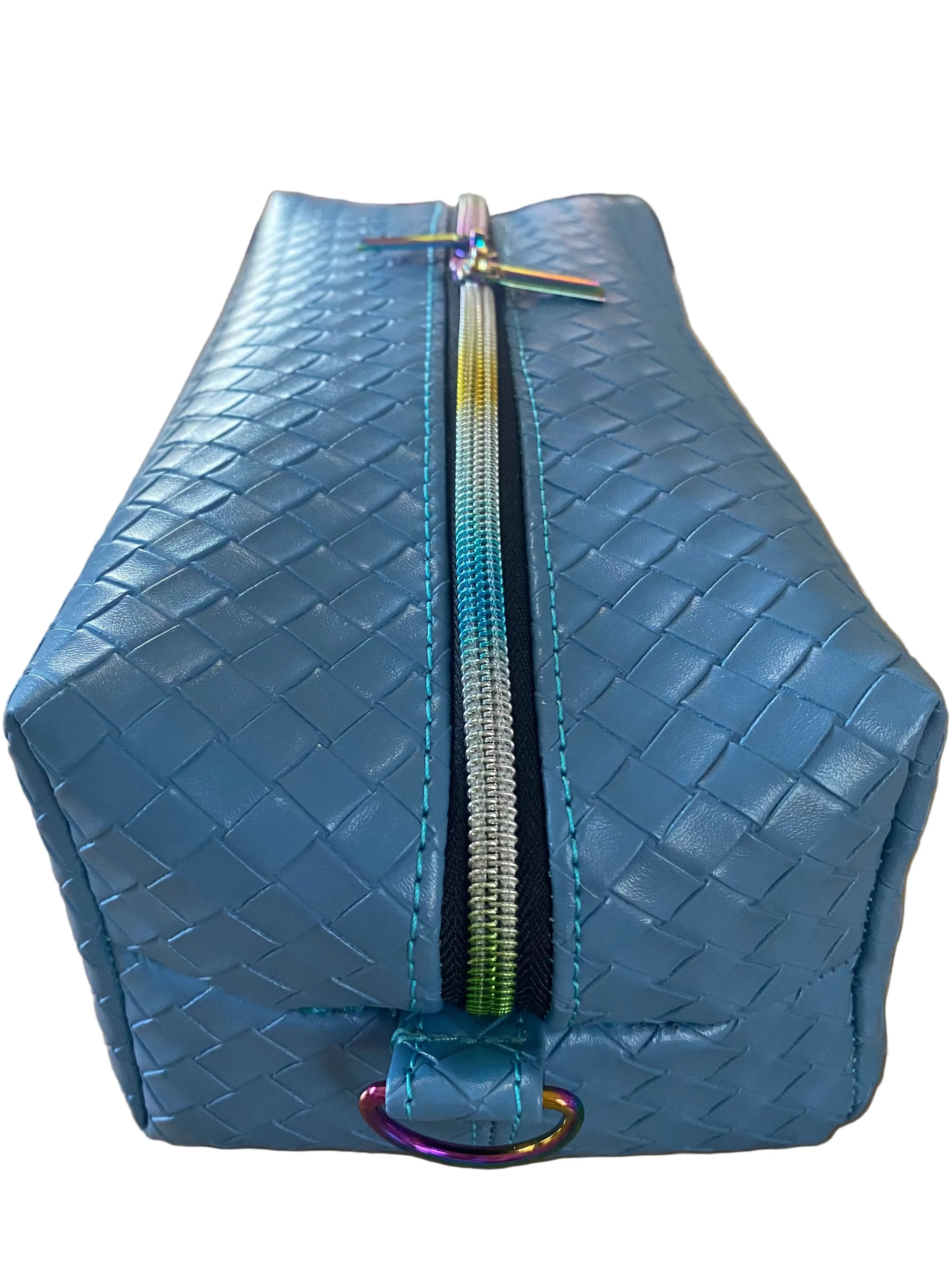 Large Vinyl Basketweave Cosmetic/Accessory/Storage Case