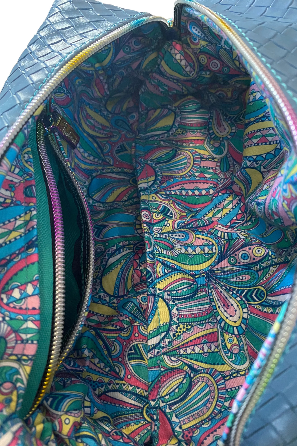 Large Vinyl Basketweave Cosmetic/Accessory/Storage Case