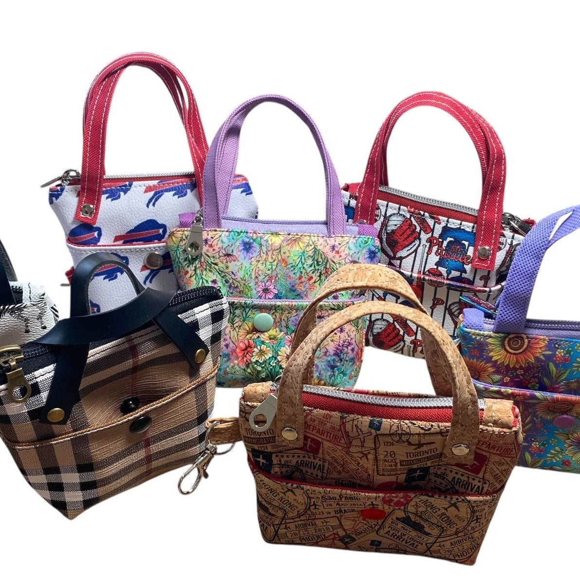 Mini Totes/Bag Accessories - Many Options!