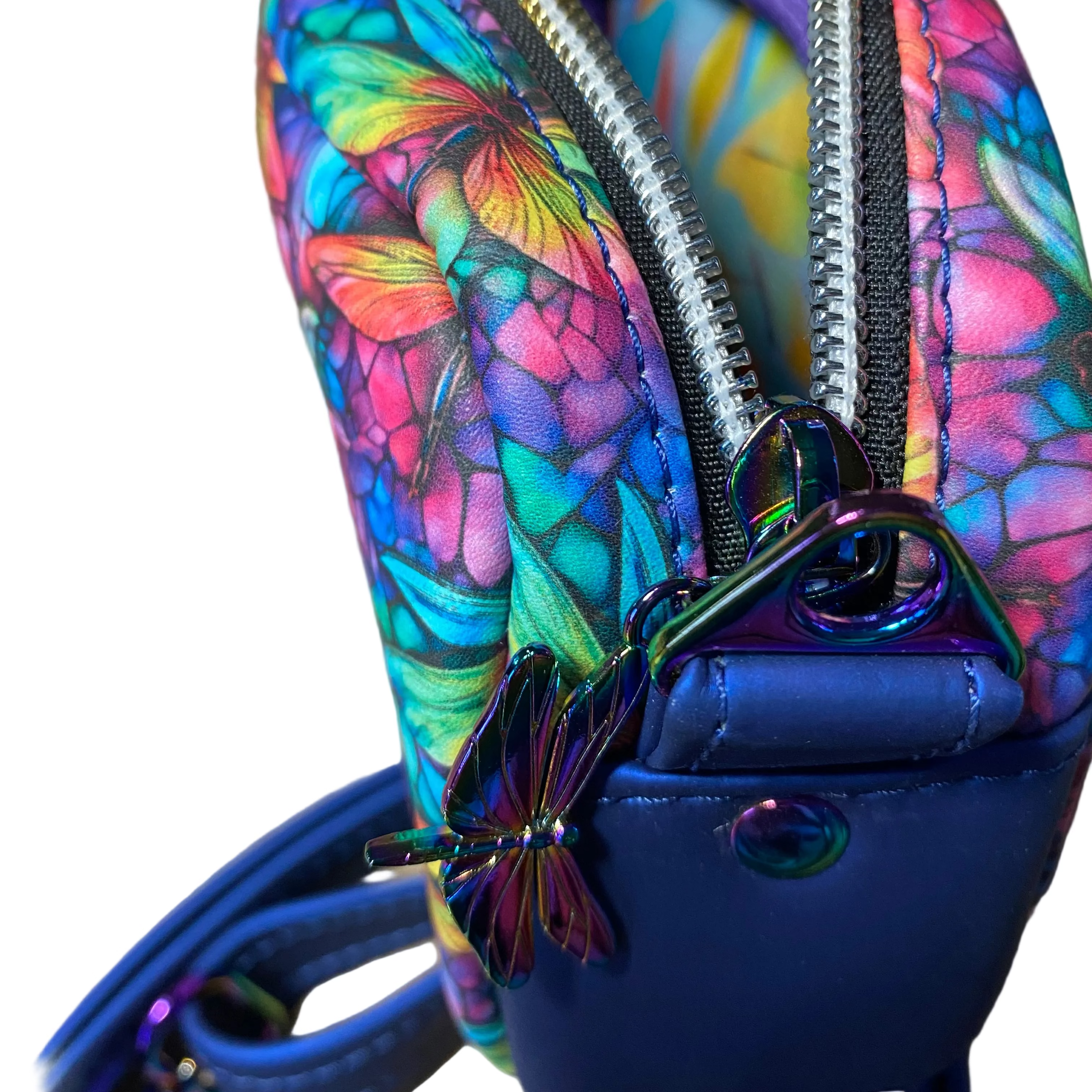 Essentials Crossbody Bag, Dual Zippers, Adjustable Strap, Vinyl, Cork, Faux Leather - Many Options!