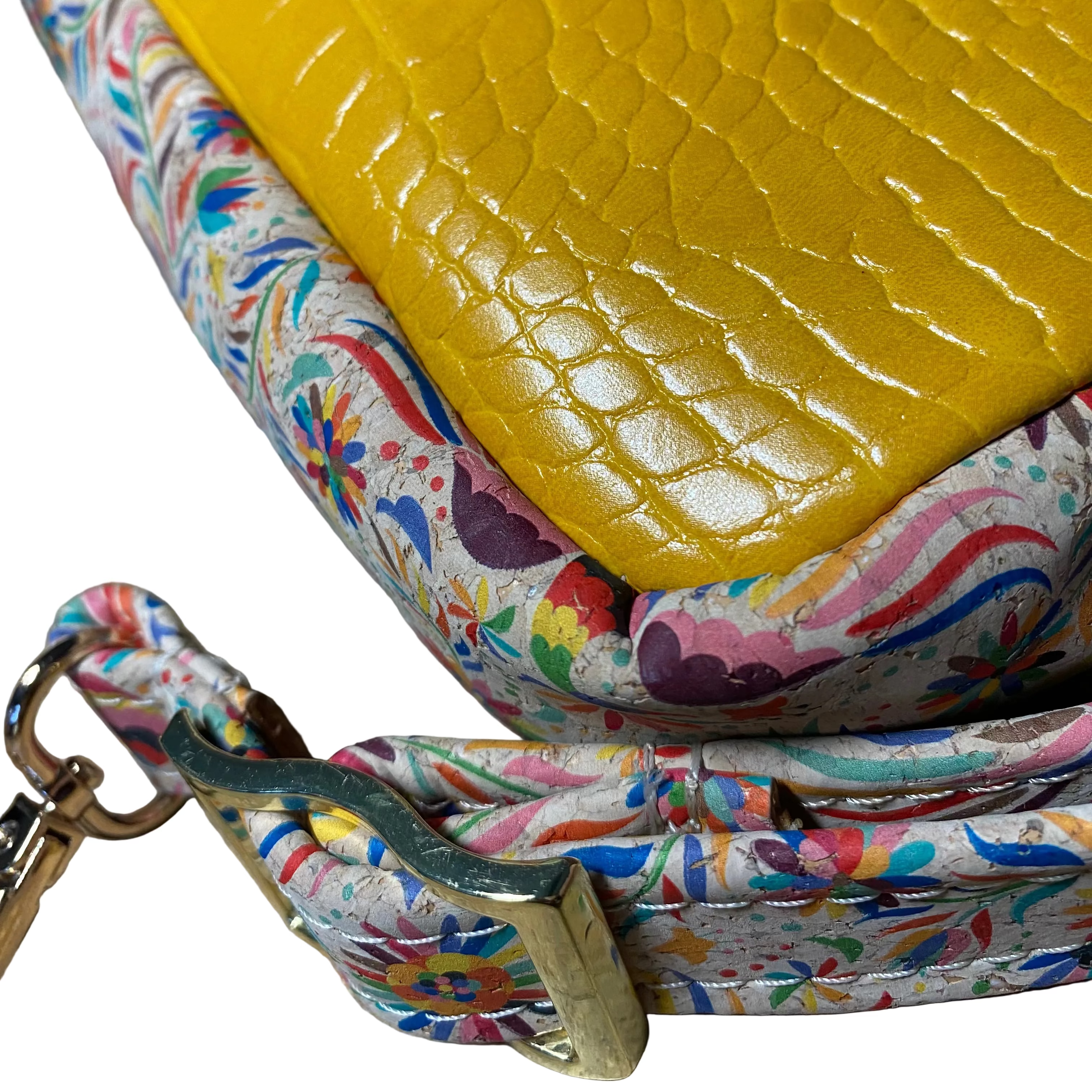 Essentials Crossbody Bag, Dual Zippers, Adjustable Strap, Vinyl, Cork, Faux Leather - Many Options!