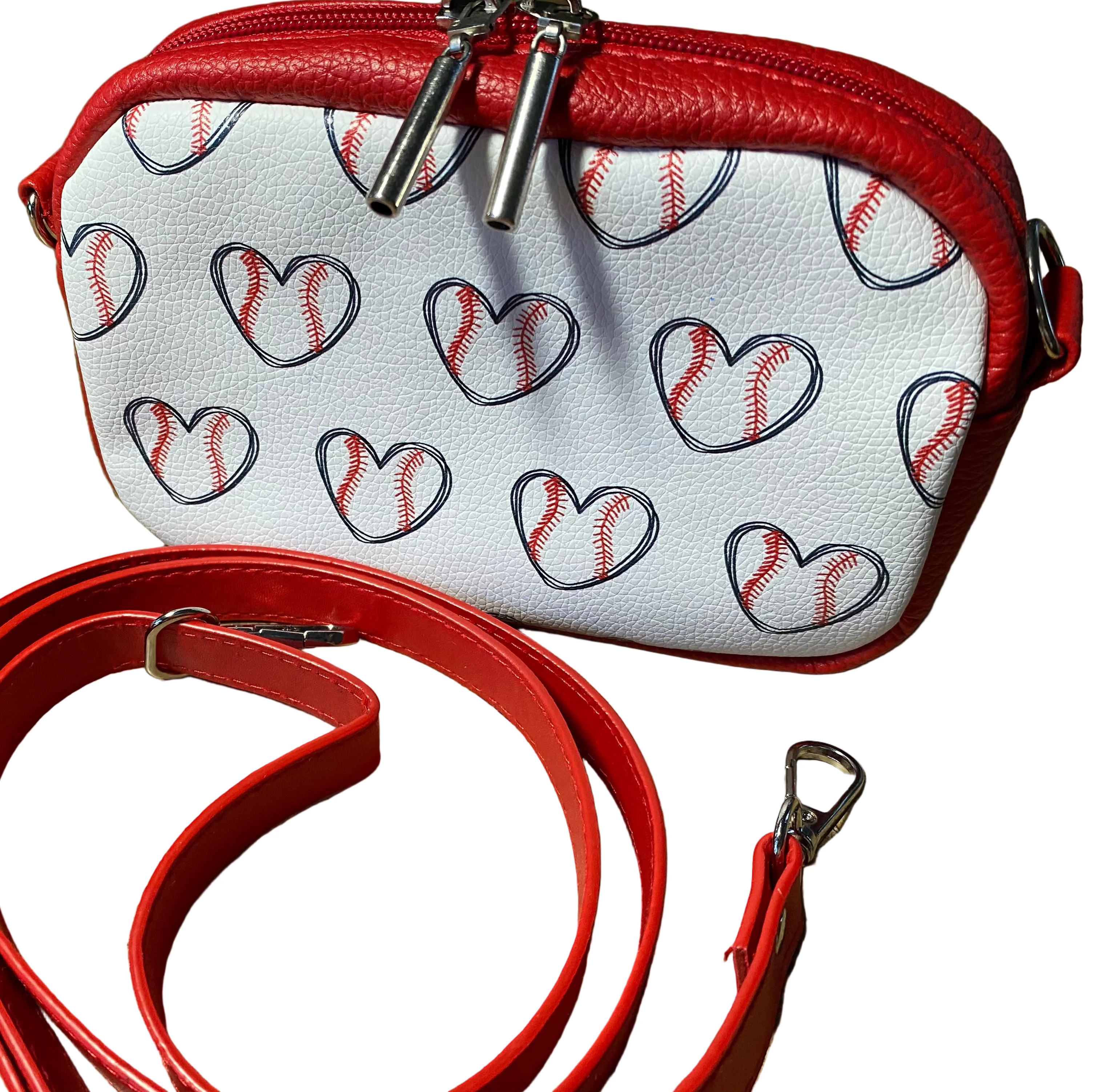 Essentials Crossbody Bag, Dual Zippers, Adjustable Strap, Vinyl, Cork, Faux Leather - Many Options!