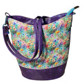 Wildflower Bucket Bag, interior divider compartment & slip pocket
