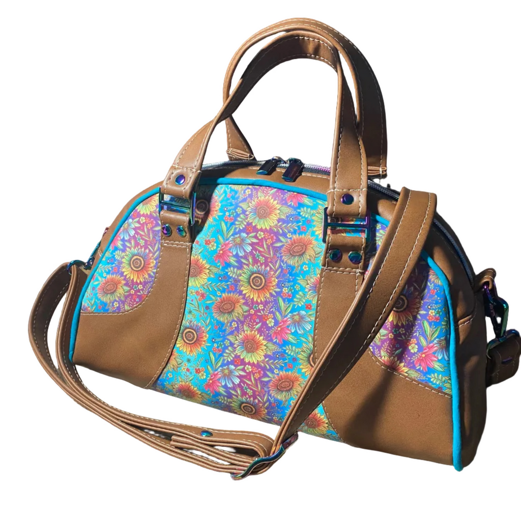 Sunflower Domed Handled & Strap Bag