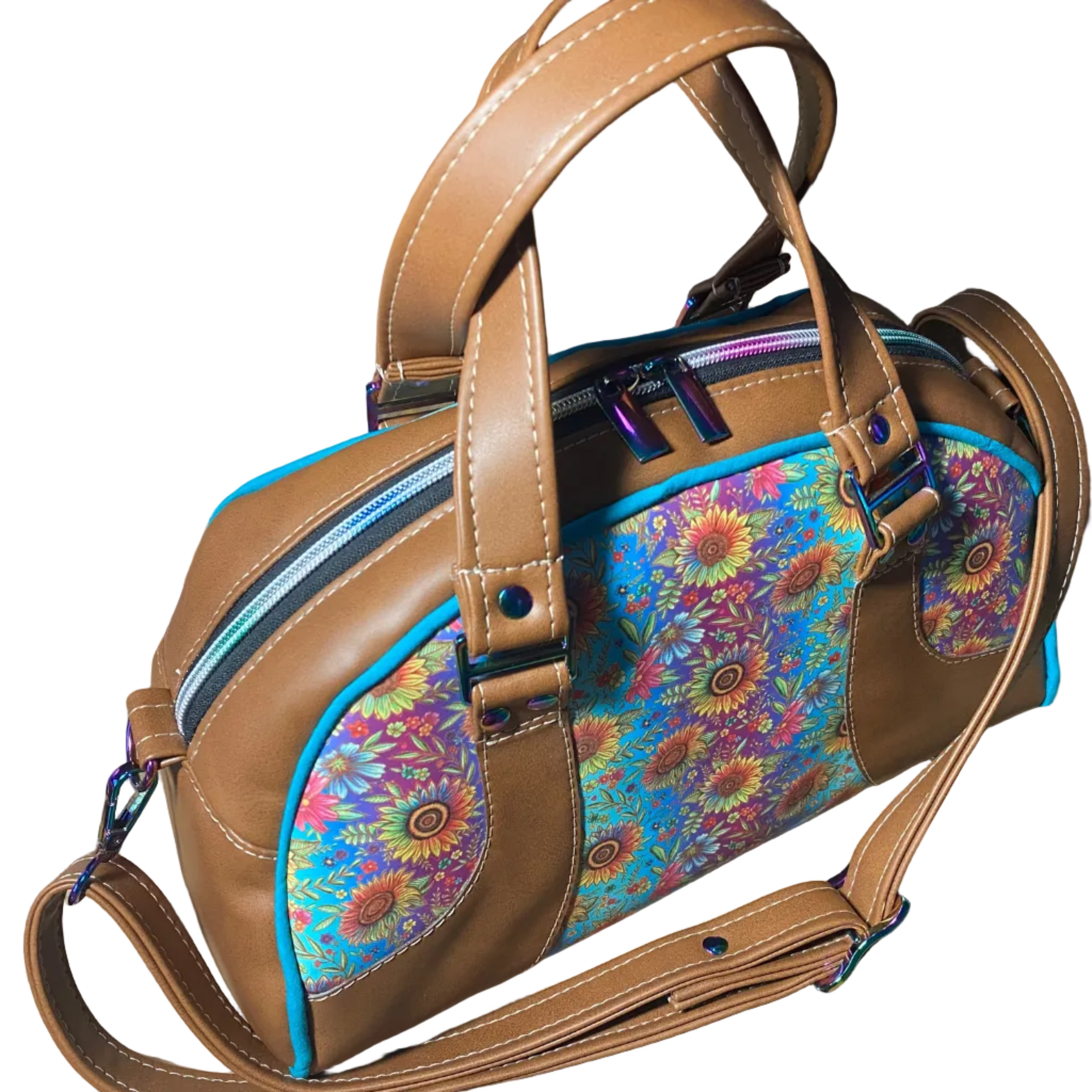 Sunflower Domed Handled & Strap Bag