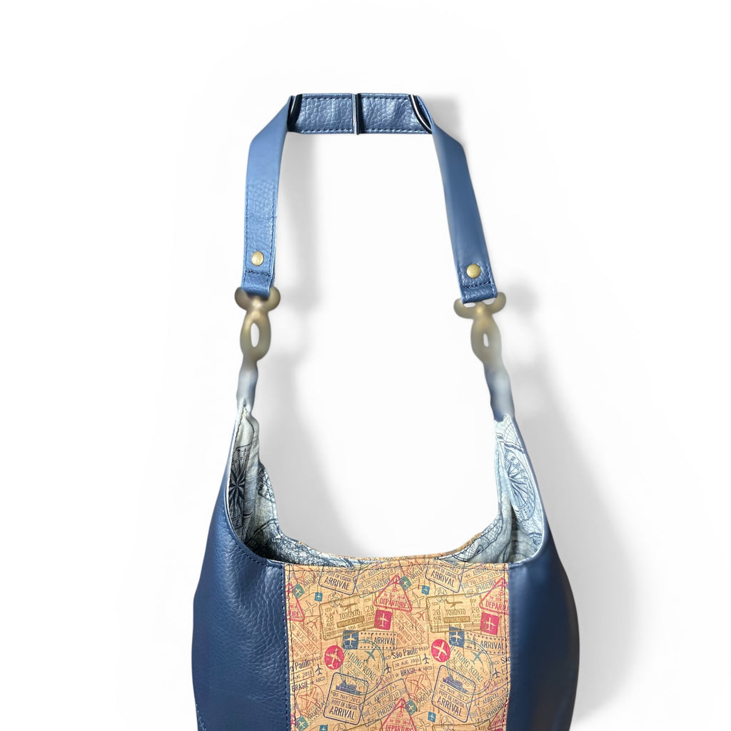 Faux Leather & Cork Shoulder Bag