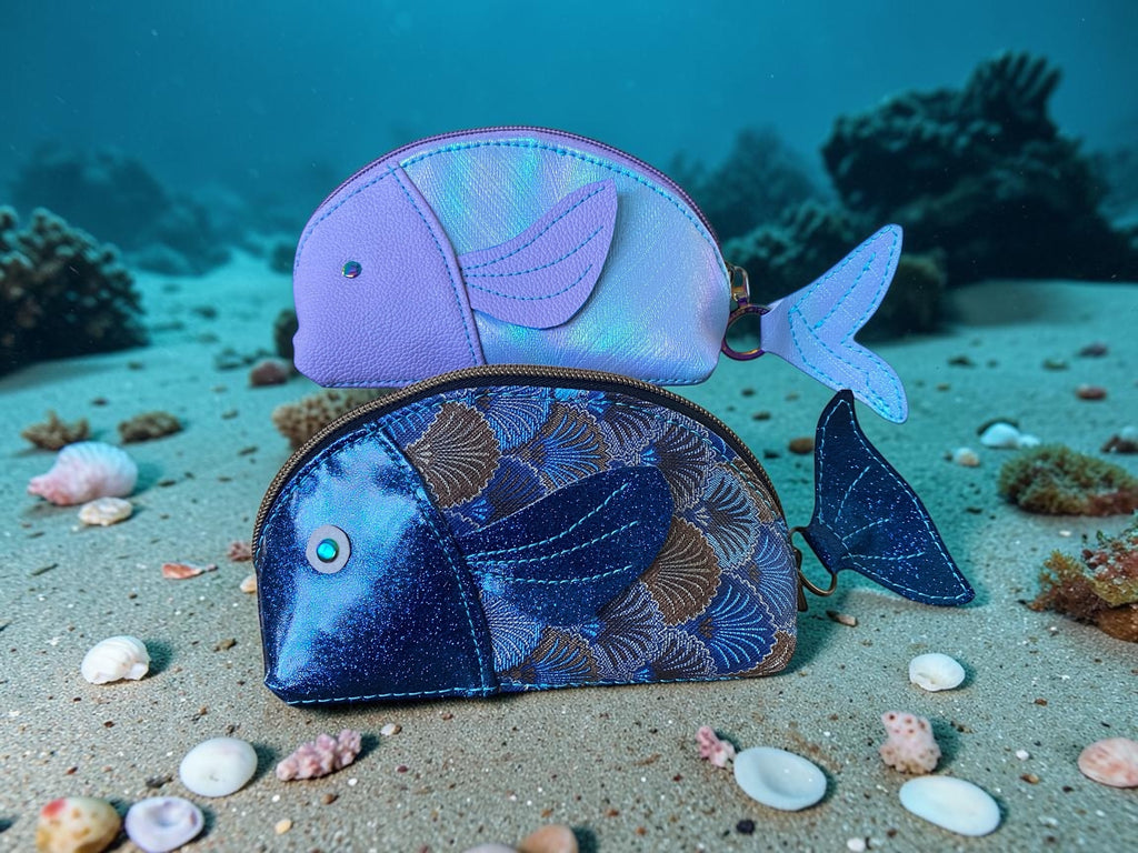 Tropical Fish Zip Up Bag                         Multiple Uses 6w x 3h x 3d