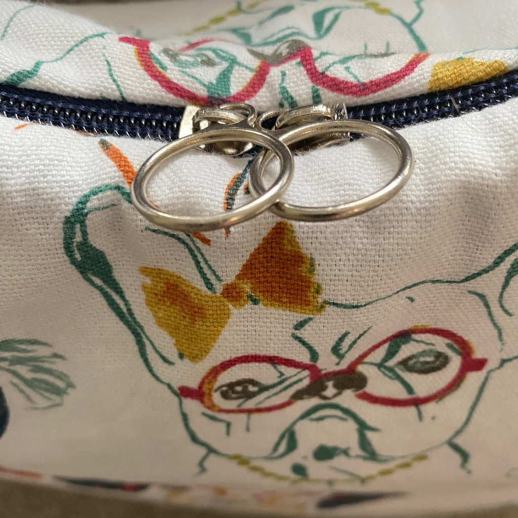 Oversized Cotton Canvas Hobo bag, pockets, 22” top zipper 17w x 30h