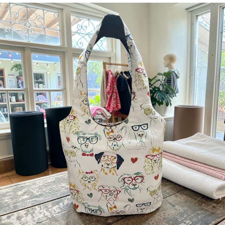 Oversized Cotton Canvas Hobo bag, pockets, 22” top zipper 17w x 30h