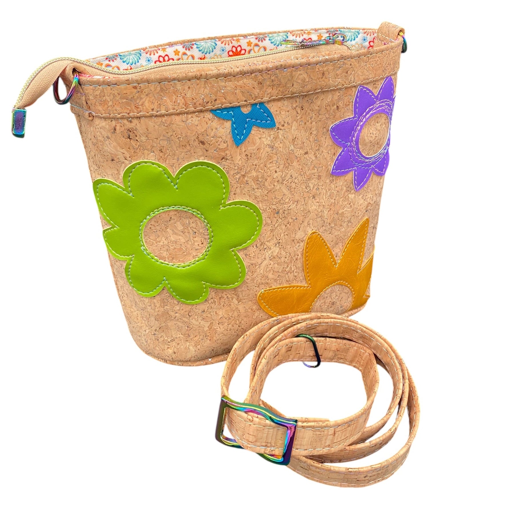 Cork & Vinyl Bucket Bag