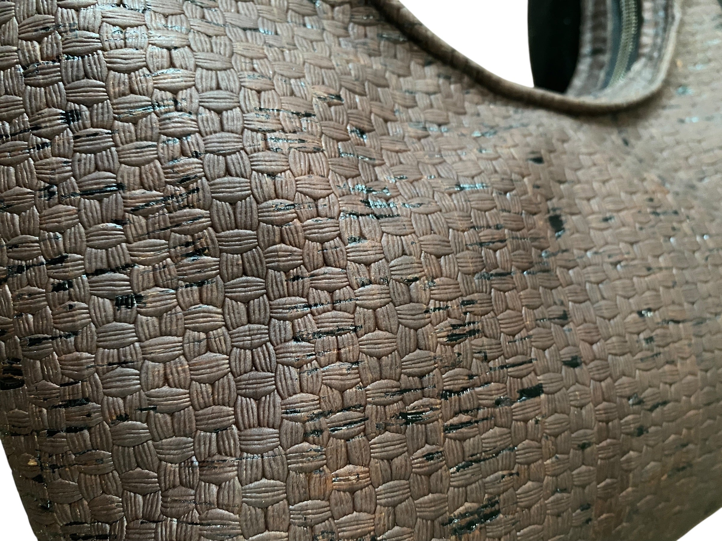 Crescent Basketweave Textured Shoulder Bag with Adjustable Strap