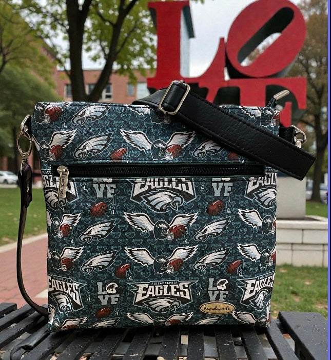 Philadelphia Eagles Custom Vinyl Crossbody Bag